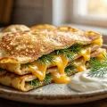 Блины с сыром и укропом