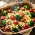 Мясная запеканка с брокколи