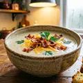 сырный суп с беконом
