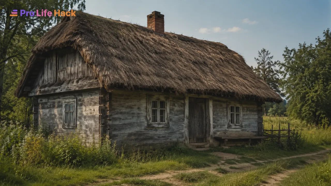 Дом с соломенной крышей