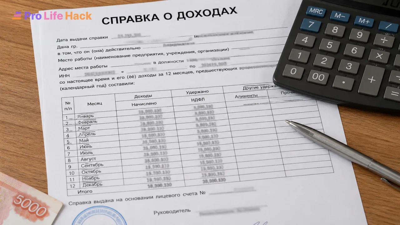 Справка о доходах