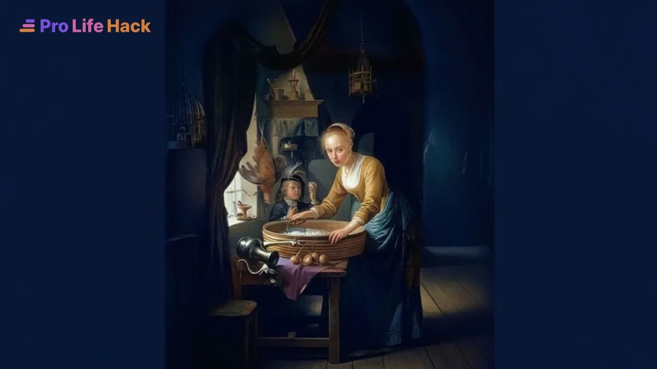  «Девушка, режущая лук» (1646)