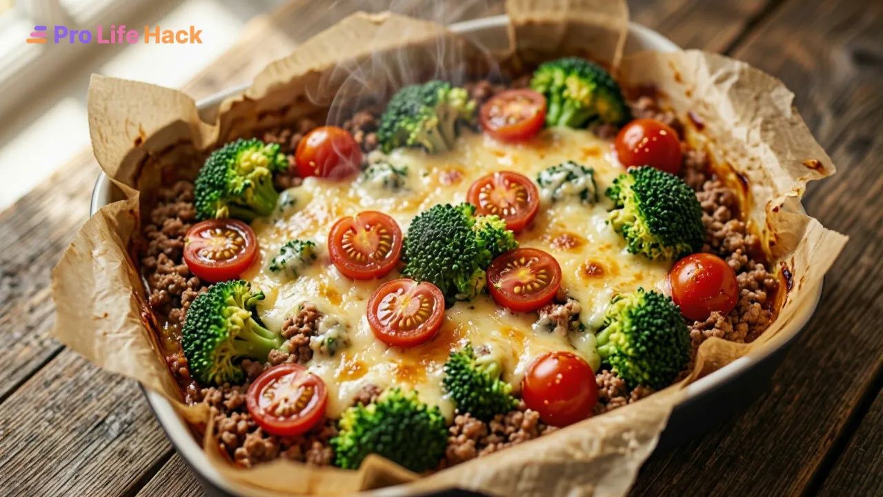 Мясная запеканка с брокколи