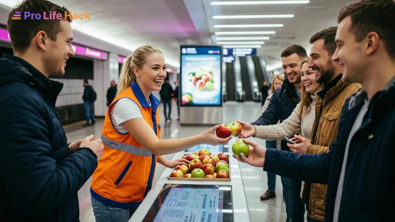 Яблочный Спас в метро