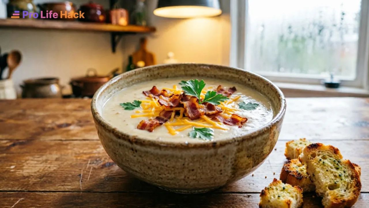 сырный суп с беконом